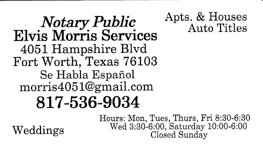 Elvis Morris Notary Public — image 1