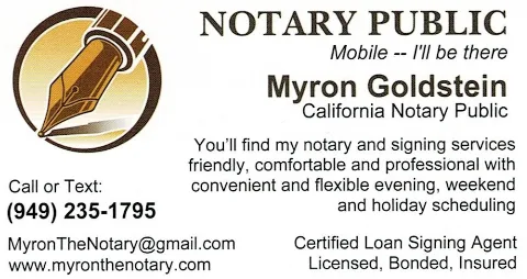 Myron Goldstein, Mobile Notary Public — image 2