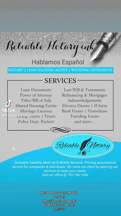 Reliable Notary ink (Legal Services & Mobile Service) — image 1