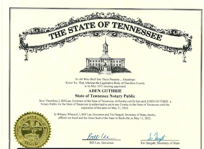 Remote Online Notary & Loan Signing Agent-Aden Guthrie — image 2